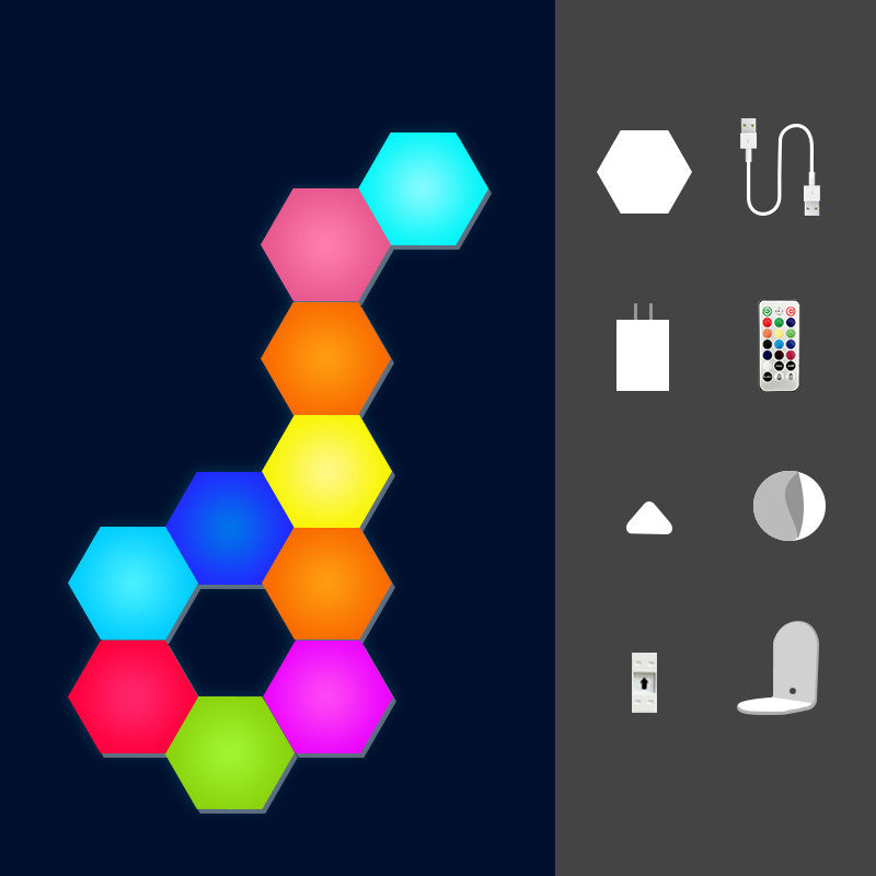 Hexagon Color-Changing Wall Light